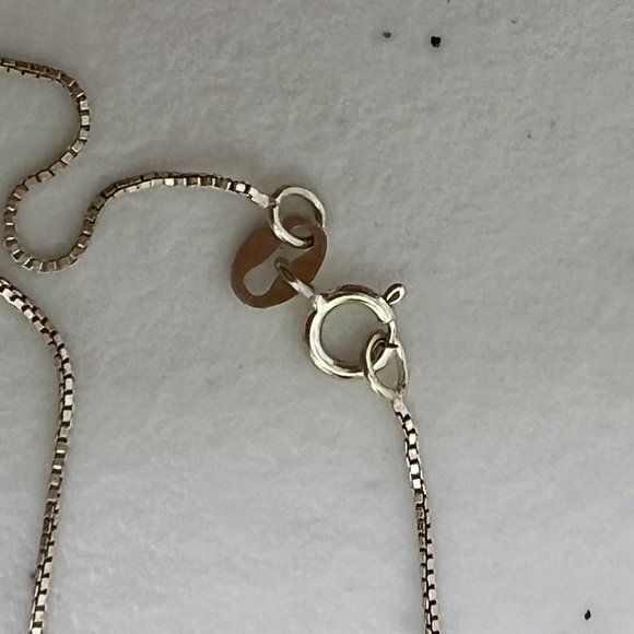 Sterling Silver Chain SU 925 Thailand Bright Box Chain 16 Inch Thin‎ - Picture 5 of 7